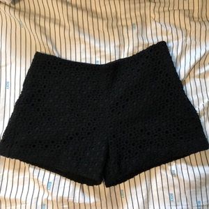 Banana Republic Black Circle Lace Shorts